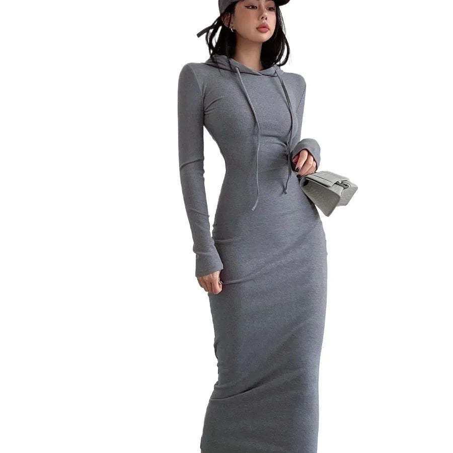 Bodycon Hooded Maxi Dress Vouloir Bodycon Hooded Maxi Dress Vouloir