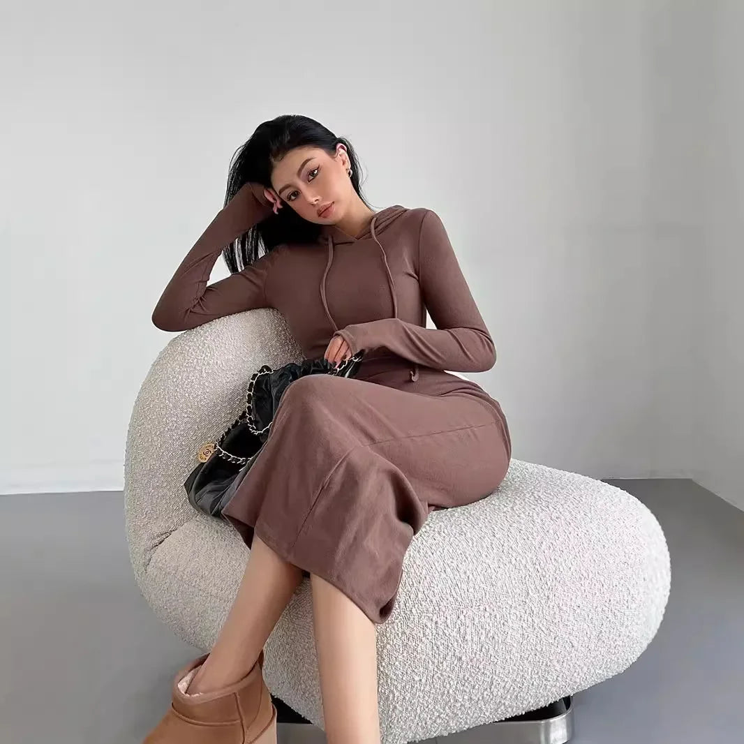 Bodycon Hooded Maxi Dress Vouloir Bodycon Hooded Maxi Dress Vouloir